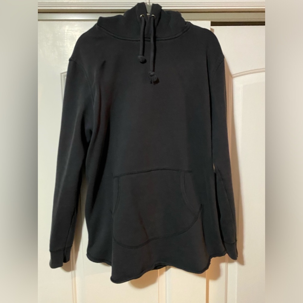 Kith Classics Dark Navy Frayed Hoodie 2015 Release Mens Kangaroo Pocket